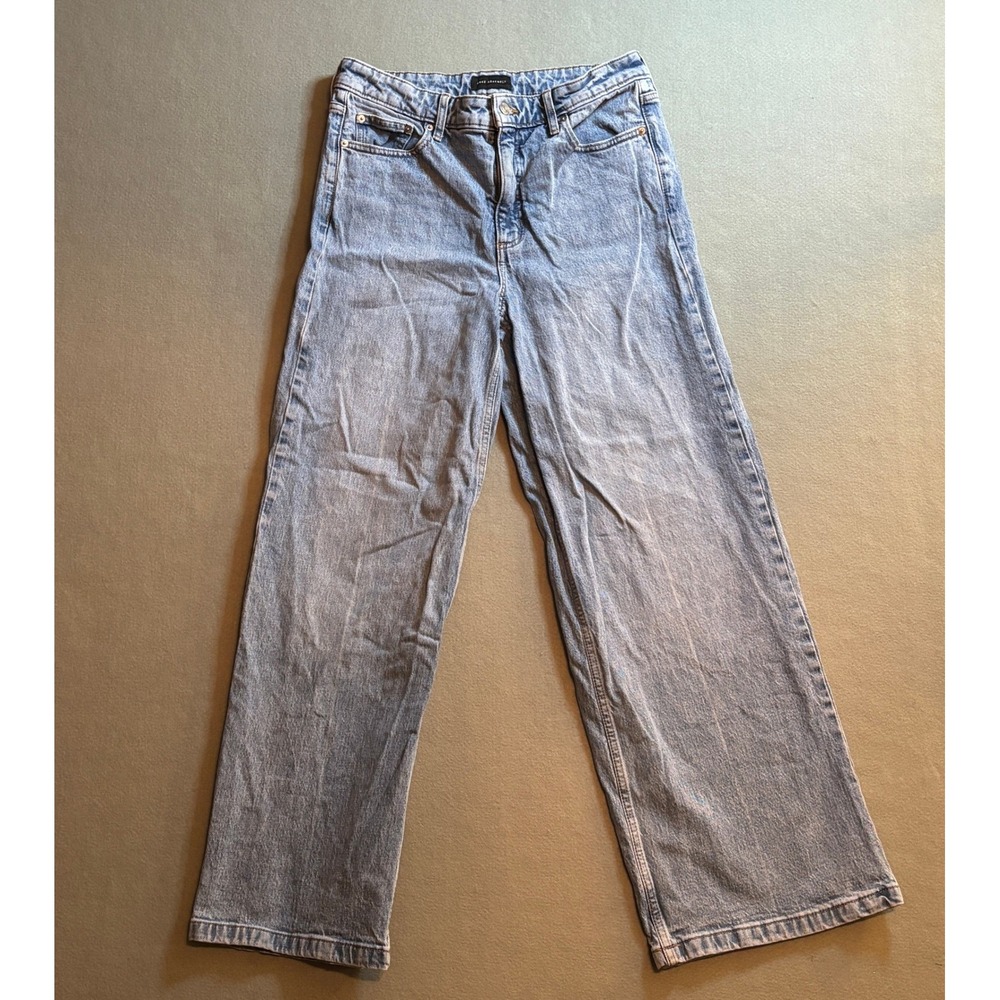 Free Assembly Womens 10 Wide Leg Jeans Light Wash Denim 90s Y2K Skater Street